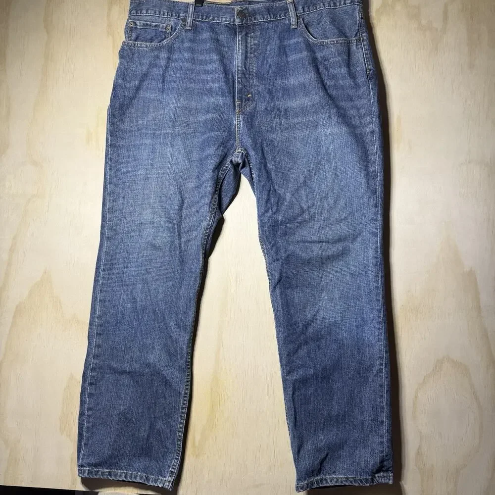 Levi’s Jeans Mens W44 L32 Blue Denim‎ 100% Cotton Straight Regular Fit